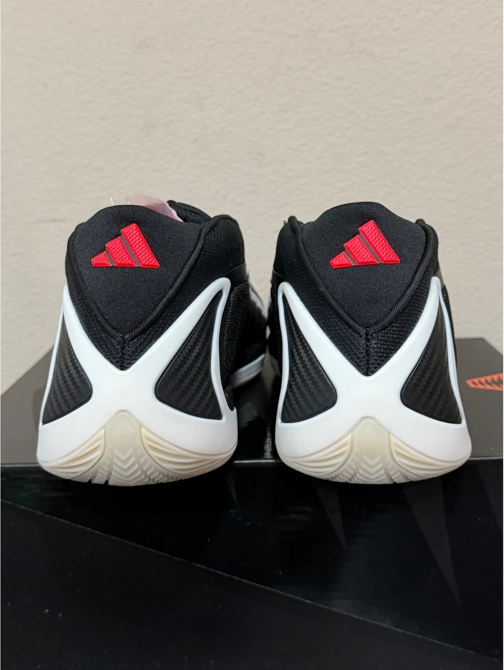 Size 6.5Y - Adidas Anthony Edwards 2 GS “Core Black Zero Metallic Lucid Red”